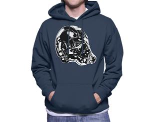 Original Stormtrooper Imperial TIE Pilot Helmet Side Shot Men's Hooded Sweatshirt - Navy Blue