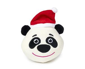 Panda Christmas Dog Squeaker Toy Ball by FuzzYard