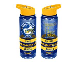 Parramatta Eels NRL Tritan Drink Water Bottle with Wrist Bands