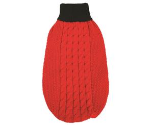 Pet One 50cm Red/Black Knitted Komfyknit Dog Jumper