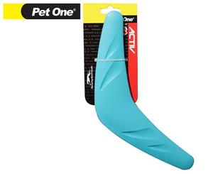 Pet One Active Rubber Boomerang Toy - Blue