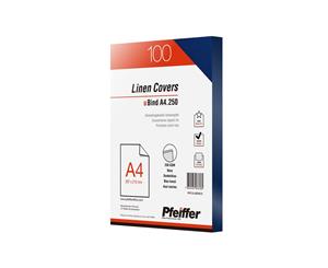 Pfeiffer Linen Covers A4 250gsm Navy 100-Pack (C)