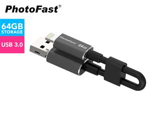 PhotoFast MemoriesCable Lightning To USB 3.0 64GB - Black