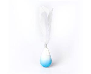 Pidan Roly Poly Feather Teaser Cat Kitten Pet Tumbler Interactive Toy Bell Blue