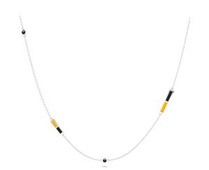 Pittsburgh Penguins Sapphire Chain Necklace For Women In Sterling Silver Design by BIXLER - Sterling Silver