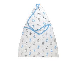 Playette Comfort Swaddle Wrap Bed Blanket/Quilt Baby/Kid/Children Blue Giraffe