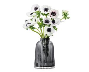 Pleat Grey Vase H 20cm