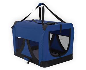 Portable Soft Dog Cage Crate Carrier XXXL BLUE