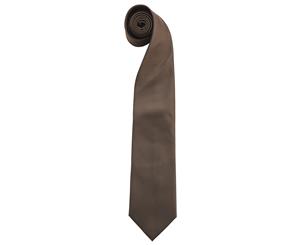 Premier Mens Colours Plain Fashion / Business Tie (Brown) - RW1156