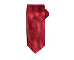 Premier Mens Puppy Tooth Formal Work Tie (Red) - RW5239