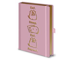 Pusheen Notebook Eat Sleep Eat Repeat Official Premium A5 - Pink