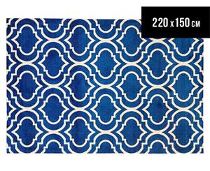 Quatrefoil 220 x 150cm Rug - Navy