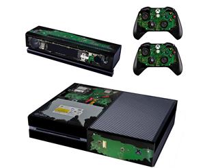 REYTID Console Skin / Sticker + 2 x Controller Decals & Kinect Wrap Compatible with Microsoft Xbox One - Full Set - Internal Mechanics - Internal Exposure