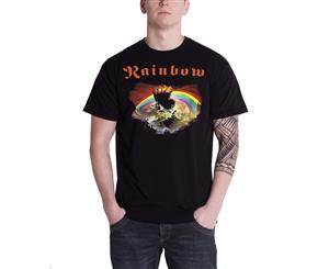 Rainbow Rising Band Logo Official Mens T Shirt - Black