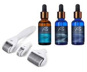 Re Derma Roller All In One Set + BHA Serum + Hyaluronic Acid Serum +EGF Serum