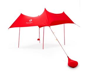 Red Suricata Family Beach Sun Shade Canopy - Red