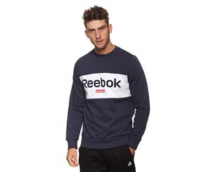 Reebok Men's Training Essentials Big Logo Crew Sweatshirt - Heritage Navy