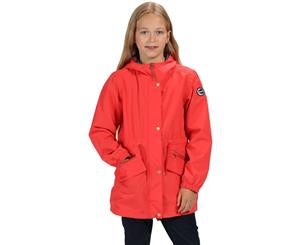 Regatta Girls Tamora Waterproof Breathable Hooded Coat - Coral Blush