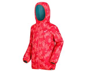 Regatta Great Outdoors Childrens/Kids Printed Lever Pixel Jacket (Coral Blush) - RG1999