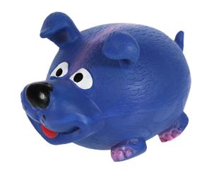 Regatta Latex Squeaker Hardwearing Character Dog Play Toy - Blue