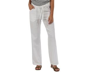 Regatta Womens/Ladies Quinetta Coolweave Lightweight Linen Trousers - White