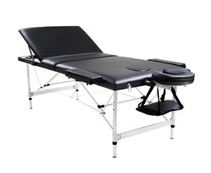 RelaxPro 80CM Massage Table 3 Fold Portable Aluminium Beauty Bed Therapy Waxing with Free Carry Case