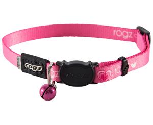 Rogz Kiddycat 11mm Safeloc Collar Pink Hearts