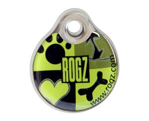 Rogz Small Lime Juice ID-Tagz Resin Instant Dog Puppy Cat Pet Tag (Small - 2.7cm)