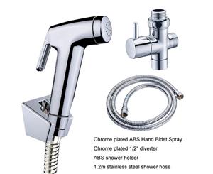 Round Toilet Bidet Spray Diverter Wash Kit with Water Hose