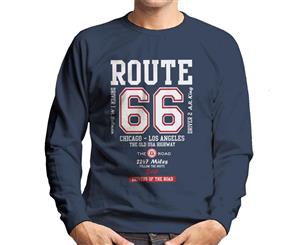 Route 66 The Old USA Highway Men's Sweatshirt - Navy Blue