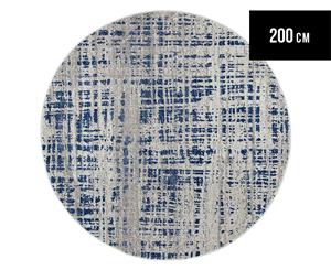 Rug Culture 200x200cm Mirage 352 Round Rug - Navy