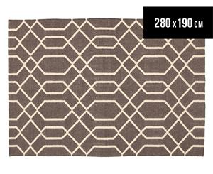 Rug Culture 280x190cm Provincial Tobra Reversible Rug - Linen