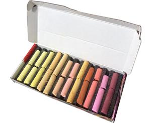 SAA Artists' Soft Pastels - Yellow/Red/Orange Stumps - 24