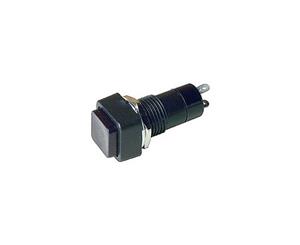 SPST Push On Push Off Button Square Switch Black