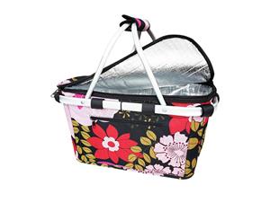 Sachi Insulated Carry Basket with Lid Floral Blooms