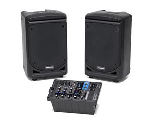 Samson Audio 300W Portable All in One PA System/Speaker w/ Bluetooth/Mixer Black