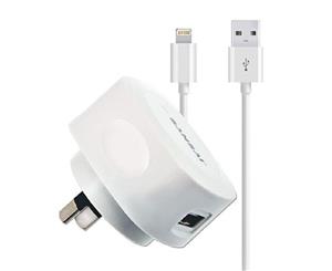 Sansai USB Wall Charger w/Charging Cable for Lightning Apple iPhone 7 8 X iPod