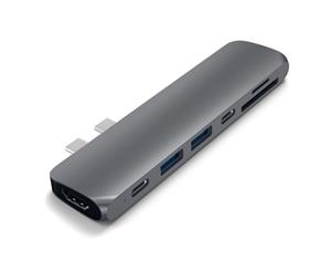 Satechi USB-C Pro Hub w/ Thunderbolt 4K HDMI & Card Readers - Space Grey