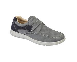 Scimitar Mens Touch Fastening Casual Shoe (Grey) - DF1618