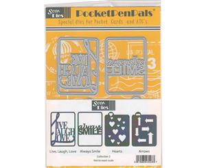 Scor-Pal Pocketpenpals Die Collection 2-Hearts & Arrows 4/Pkg