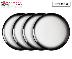 Set of 4 Maxwell & Williams Caviar Granite Coupe Plate 20cm