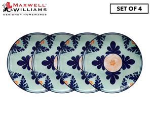 Set of 4 Maxwell & Williams Majolica Side Plate 20cm Teal