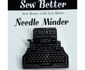 Sew Better Cross Stitch Embroidery Needle Minder Keeper TYPEWRITER