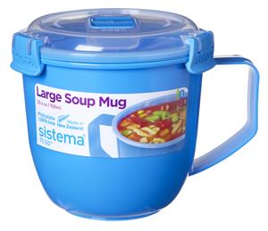 Sistema Large Soup Mug to Go 900ml Blue