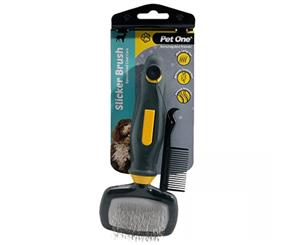 Small Dog Slicker Brush for Dog Breeds with Heavy Shedding Hair (Pet One)