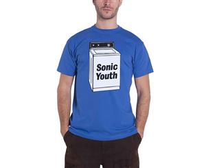 Sonic Youth T Shirt Washing Machine Album Band Logo Official Mens - Blue