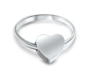 Sterling Silver Floating Heart Ring