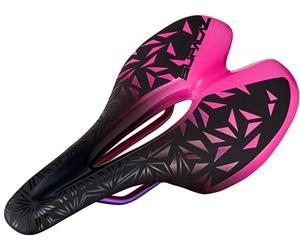 Supacaz Ignite Saddle Titanium Neon Pink 143mm