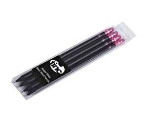 Super Slick Black Wood Pencils - Pink