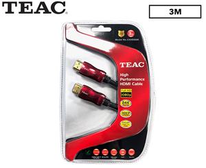 TEAC 3m High Performance HDMI Cable Red Series